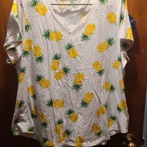 Old Navy Pineapple Top XL